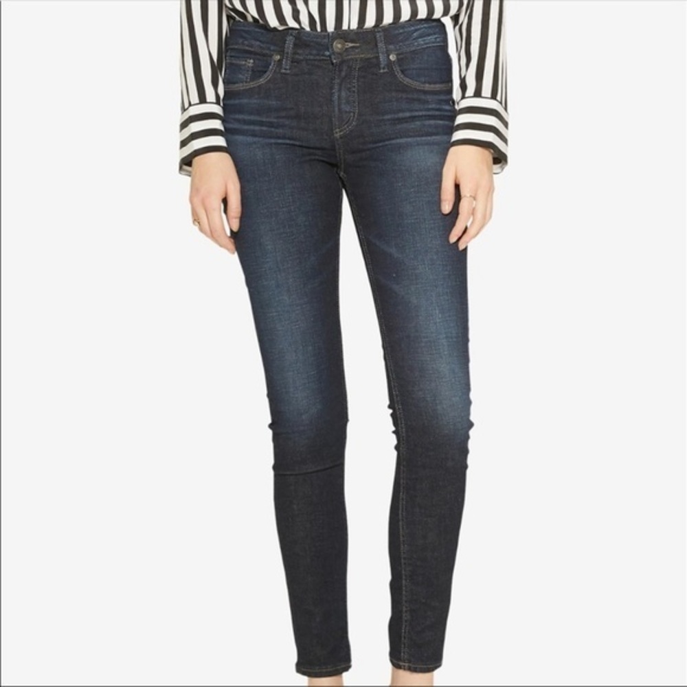 Silver Jeans‎ Elyse Skinny Dark Wash Jeans